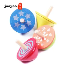 Деревянные многоцветные ed вращающийся гироскоп набор комбинация Детская познавательная головоломка цвет гироскоп игрушка подарок jooyoo