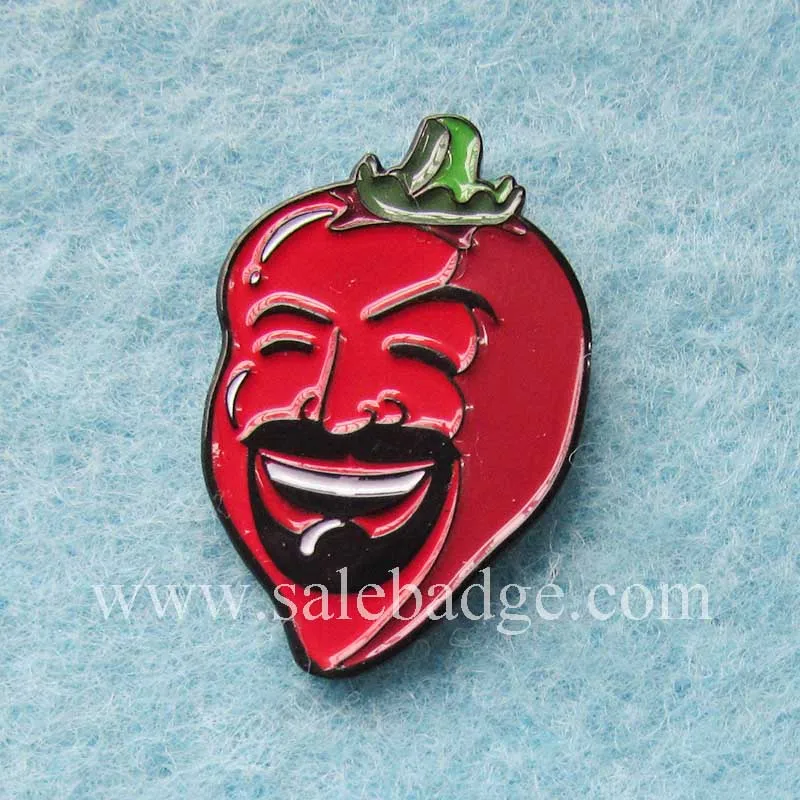 

Custom Mr. Pepper Red Soft Enamel Lapel Pins Brooches