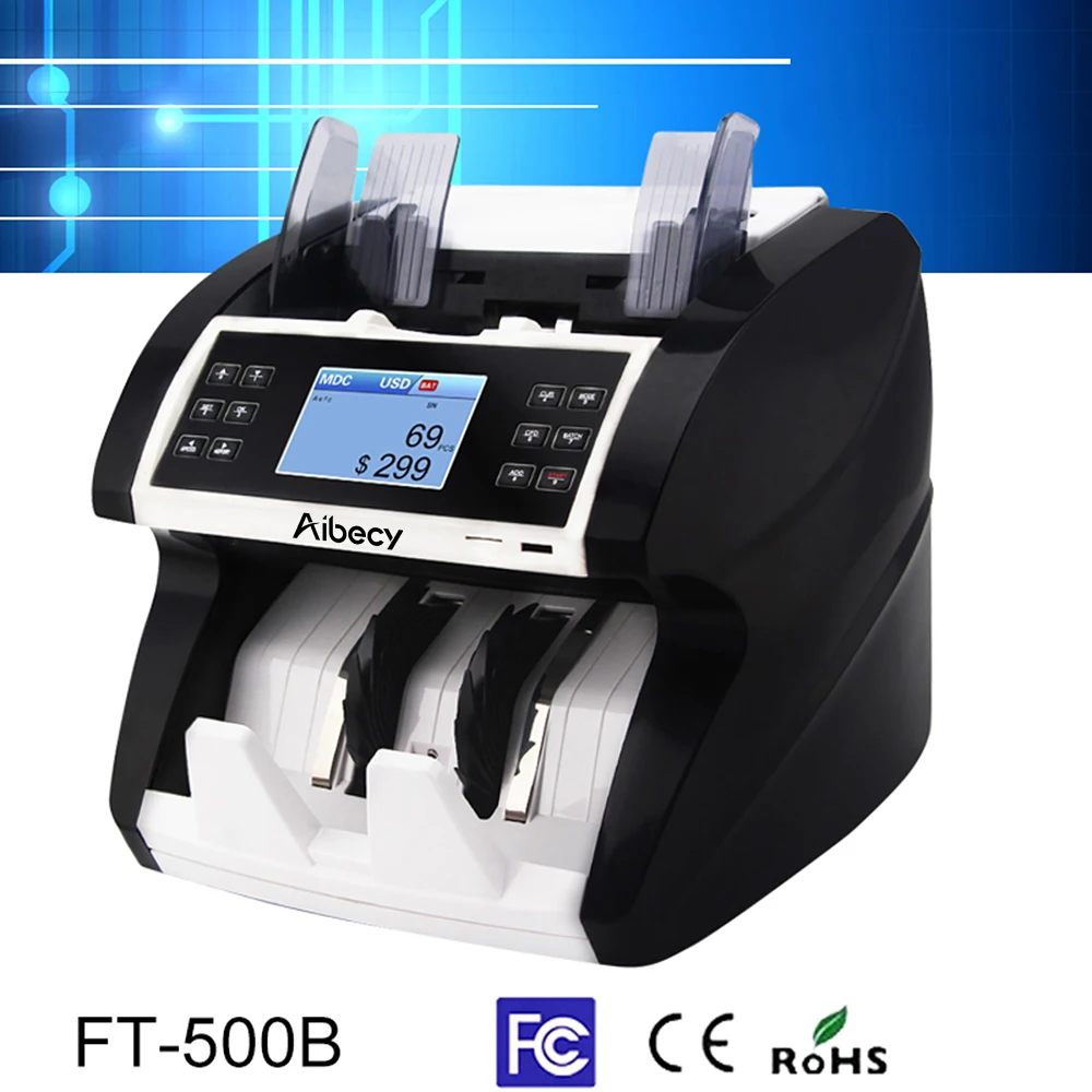 Aibecy Money Bill Counter Multi-Currency Cash Automatic Money Counter Counting Machine with UV MG MT IR Counterfeit Detector
Aibecy Money Bill Counter Multi-Currency Cash Automatic Money Counter Counting Machine with UV MG MT IR Counterfeit Detector
