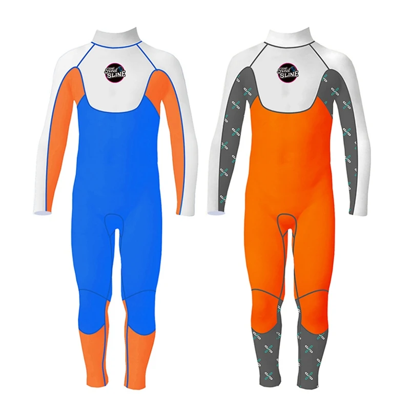 

kid 2.5mm Long Sleeve One-Piece Swimsuit Children Thermal Dive Skin For Swimming Diving Snorkeling Surfing