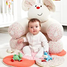 Ratón blanco sofá inflable del asiento del flor de elc me sienta encima de acogedor sofá suave infantil juego mats ec-005