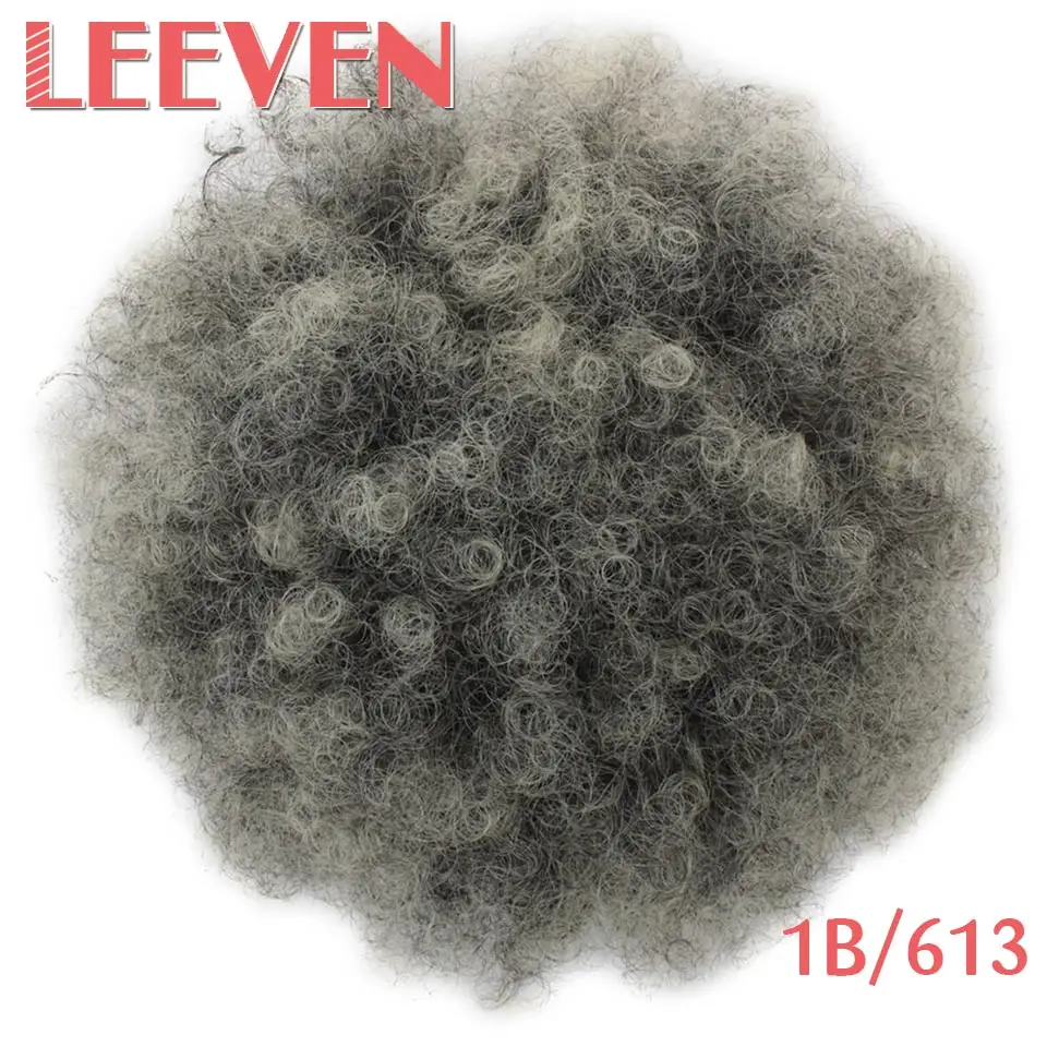 Leeven, конский хвост, высокие волосы, слоеные на заколках, шиньон, пучок, шиньон, шиньон, афро, кудрявый, кудрявый, синтетический шнурок, конский хвост, волосы для наращивания - Цвет: T613