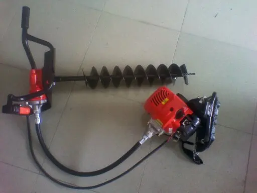 

Portable knapsack earth auger for plant tree auger torque earth drill 52cc drilling machine digging hole
