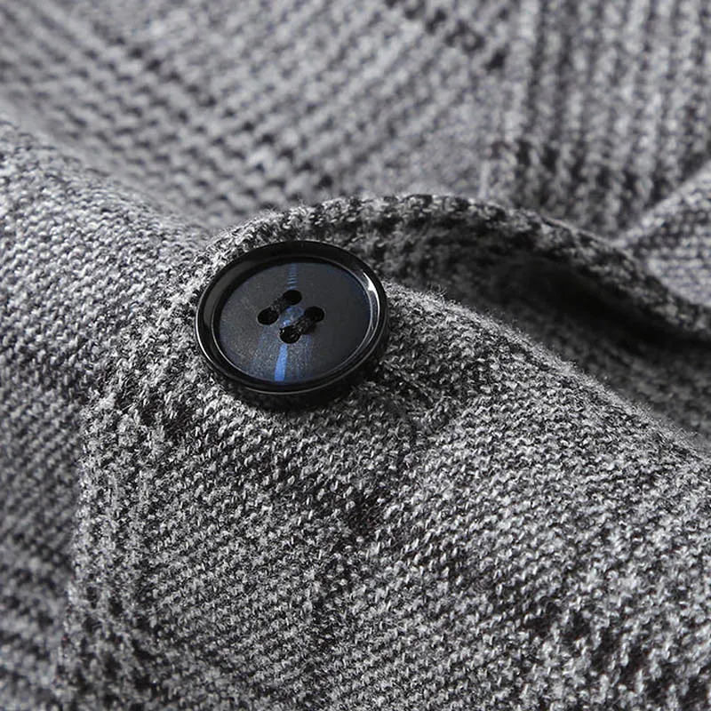 High Quality Men'S Gentleman Business Casual Single-Breasted Suits Men'S Simple Fashion Trend Wild Gray Single West