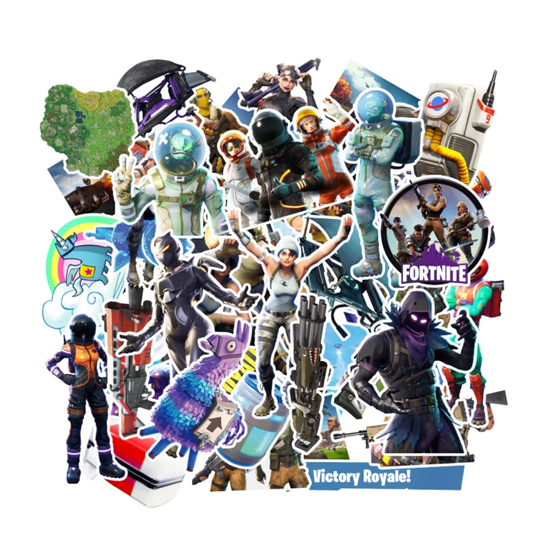 

55pcs/pack Toy Stickers style graffiti sticker Fortress Night playerun Battlegrounds Suitcase Computer Skateboard Sticker gxtz2