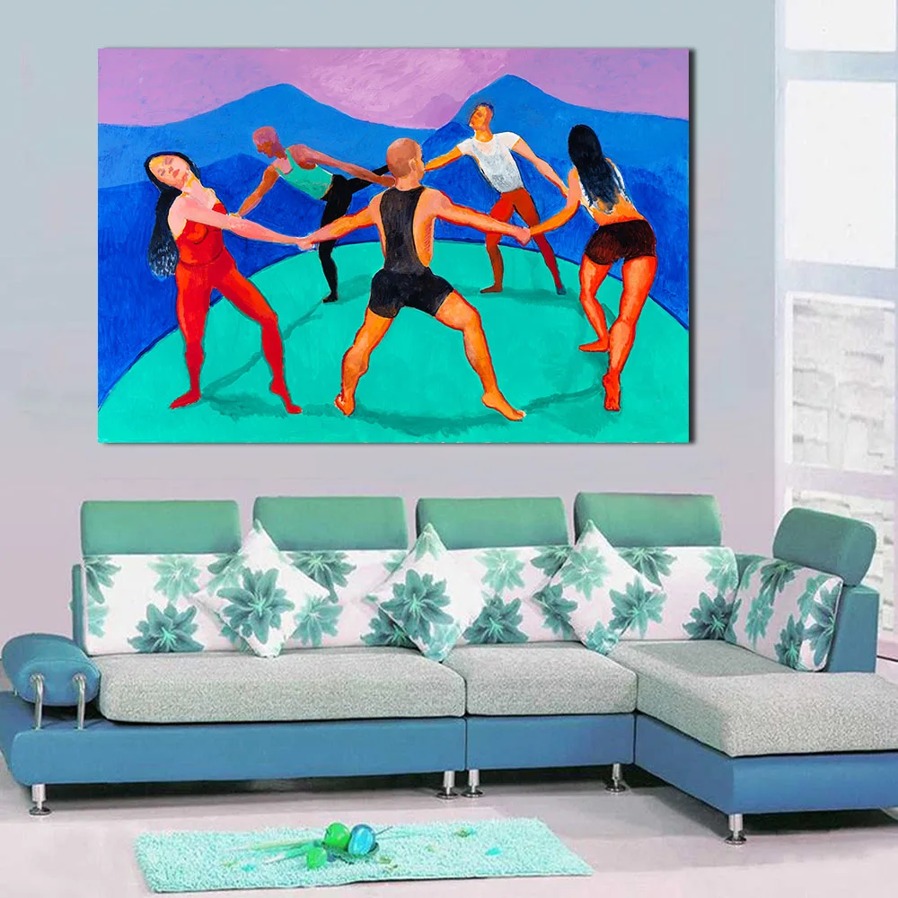 

JQHYART David Hockney Pace Gallery Exhibition Painting Wall Painting Picture Canvas Art No Frame