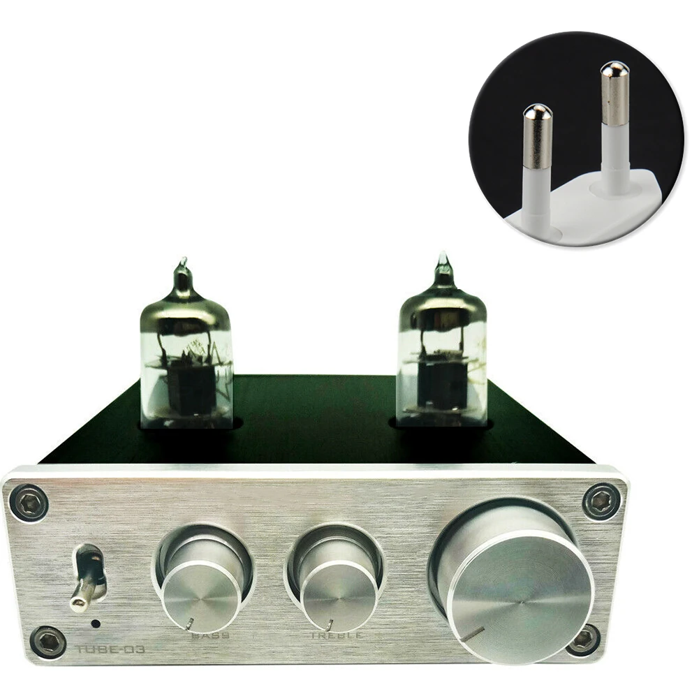 6k4 Tube Headphone Universal Preamp Home Phono Pre Amplifier Aluminium Vacumn