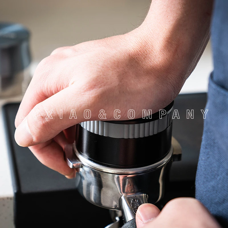 

watchget flat press&rebound 58mm Stainless Steel Coffee Powder Espresso Bean Tamper Press Hammer Coffee Distribution Tool