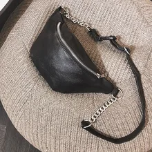 Anreisha мягкая сумка из искусственной кожи для женщин, женская винтажная поясная сумка с цепочкой, Женская многофункциональная нагрудная сумка, поясная сумка