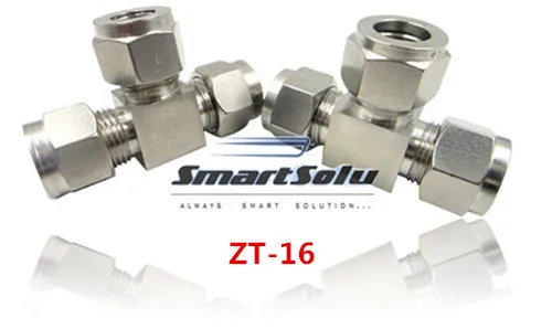 

Free shipping Tee Union Stainless Steel Connector Fitting, ZT-16 Thread, Homebrew Fitting,Straight terminal fittings