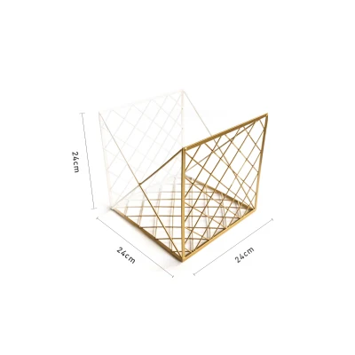 Золотой белый металл книги журнал Канцелярские Коробки магазин дисплей дизайн держатель Bookstand студенческий стол обуви стойки Современная Геометрическая - Цвет: white gold