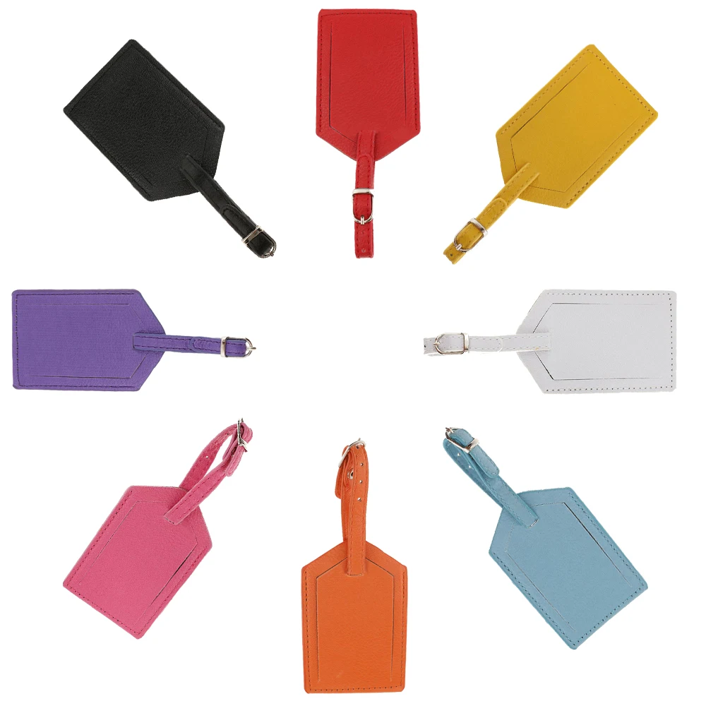 

PU Leather Luggage Tag Travel Suitcase Name Address ID Baggage Label Address Holder Portable Boarding Tags Travel Accessories