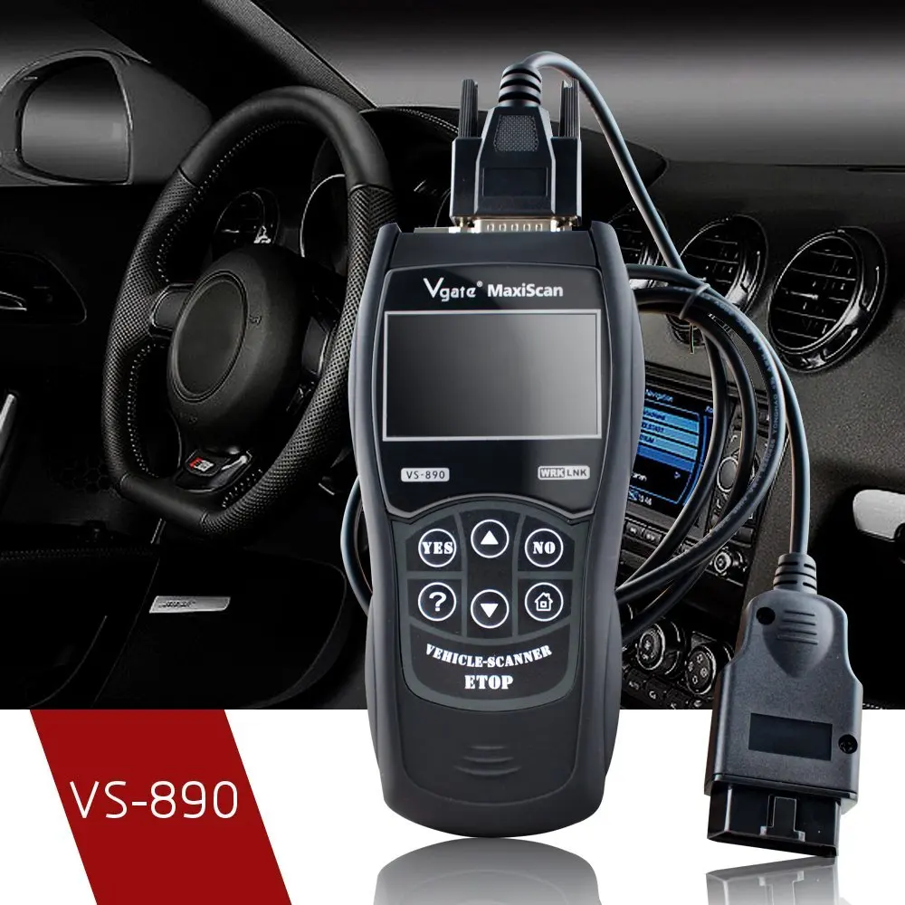 Vgate VS890 диагностический инструмент Многоязычный Авто сканер Vgate Maxiscan VS 890 OBD 2 Автомобильный сканер Поддержка мультибрендовых автомобилей