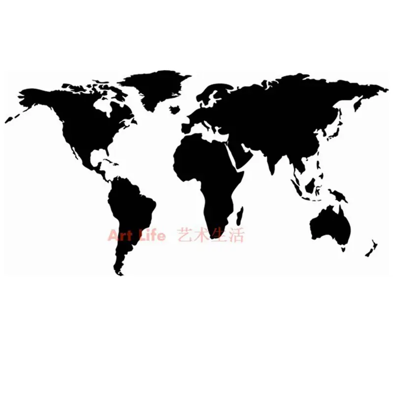 World Map Wall Art Stickers Map
