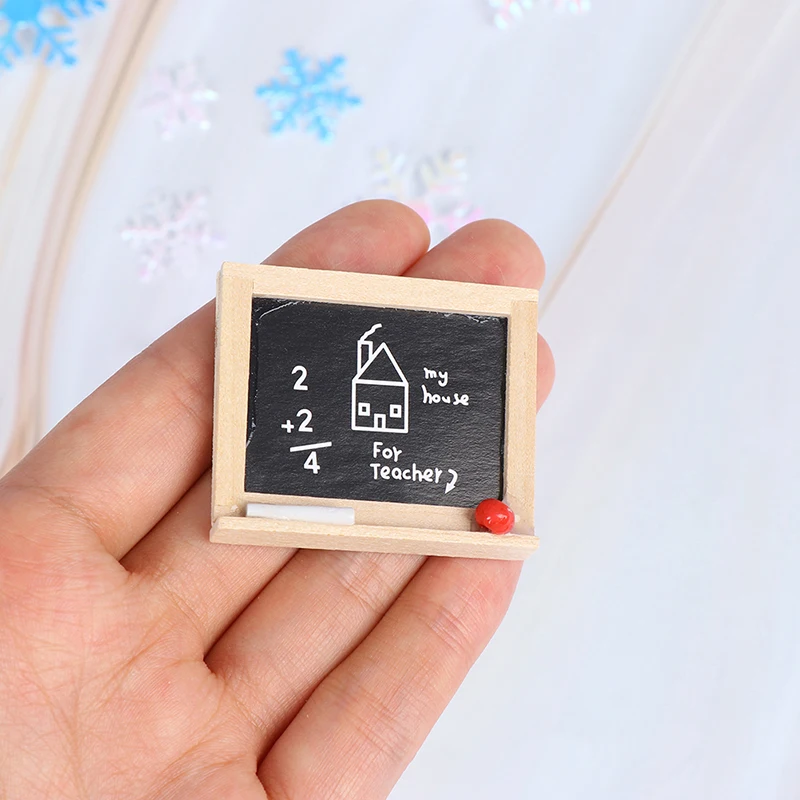 New 1pc 1:12 Accessories DIY Children's Room Accessories Small Blackboard Mini Chalkboard Model Dollhouse Miniatures