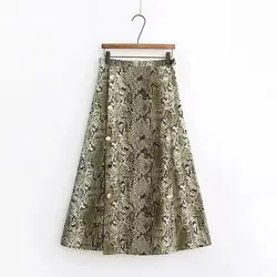 JXYSY skit для женщин harajuku faldas mujer moda Англия Стиль двубортный трапециевидной формы принт серпантин feminino юбка