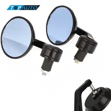 1 Pair Motorcycle Mirror 7/8″ Universal Round Motorbike Motorcycle Handle Bar End motorcycle Rearview Mirror Side Mirror Black