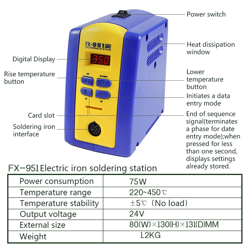 Горячие свинца термостатическая пайка ОУР FX-951 паяльная станция FX-951 паяльная станция с 5 шт. из T12 Совет