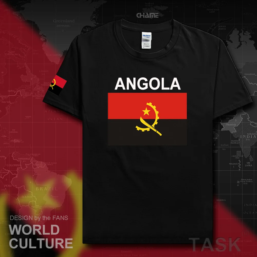 Repubblica Di Angola Angolan Mens T Shirt 2017 Maglie Nazione Squadra Tshirt 100% T-Shirt In Cotone Palestre Abbigliamento Tees Bandiere Di Paesi Fa