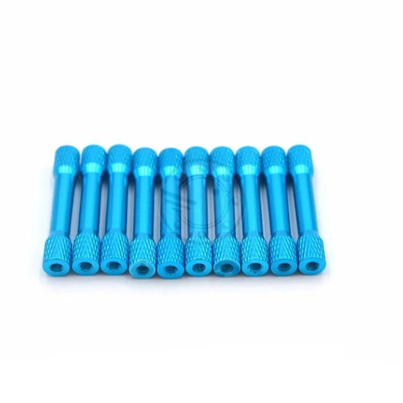 10pcs blue M3x30mm 35mm Textured Aluminum Alloy Pillar M3*30mm Standoff Spacer Anti-slip Column color is | Игрушки и хобби