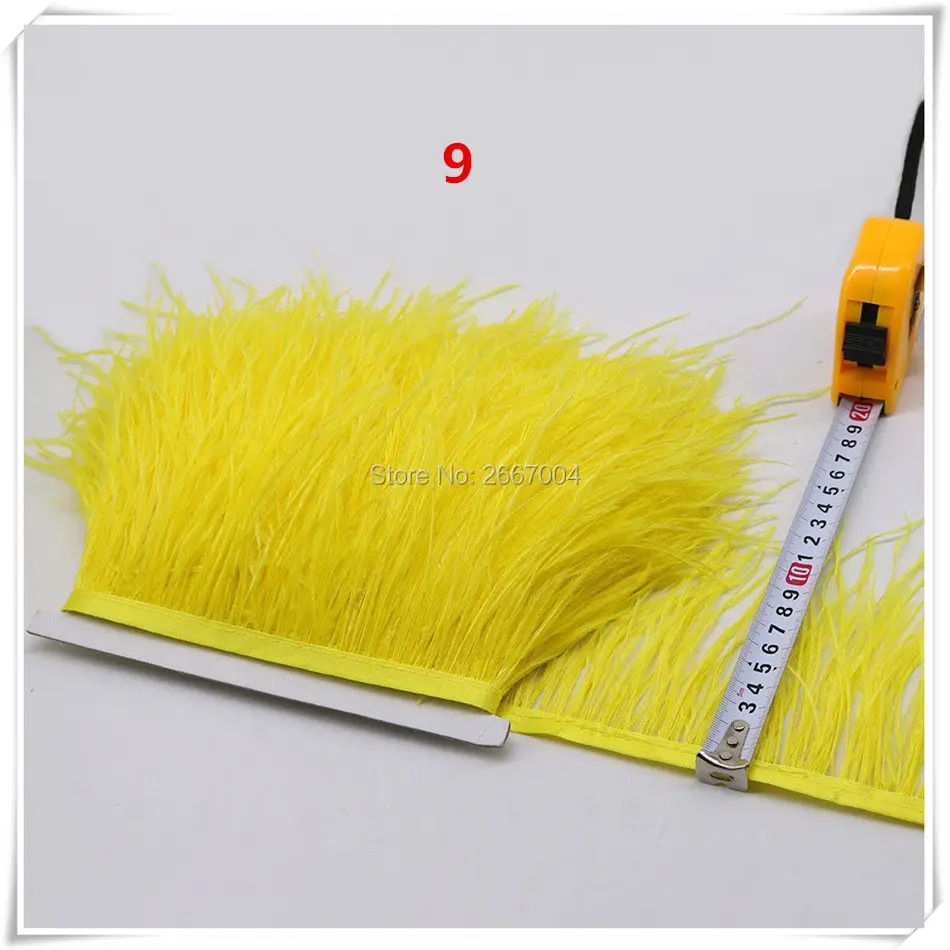 9 yellow ostrich feather fringe 5_