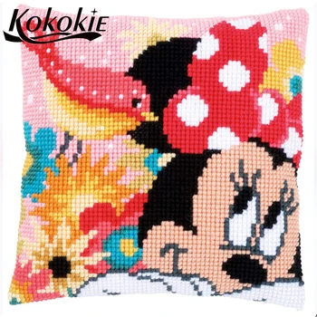 

DIY material for handicraft needlework 3d embroidered mats fabric throw pillow knitting needles kit for cross stitch pillow kits