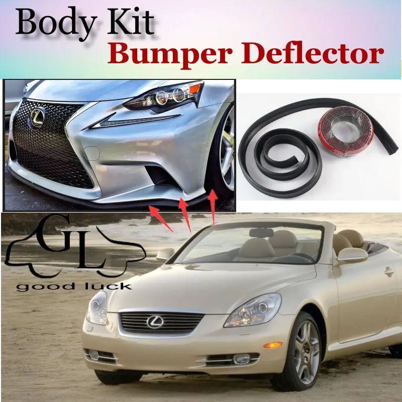 

Bumper Lip Deflector Lips For Lexus SC 300 400 430 1991~2010 Front Spoiler Skirt Scratch Proof Adhesive / Body Kit / Strip