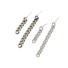 Charm Punk Asymmetry 925 Sterling Silver Chain Tassel Earrings for Women Fashion Dangle Drop Earring Sterling Silver Jewelry Charm Punk Asymmetry 925 Sterling Silver Chain Tassel Earrings for Women Fashion Dangle Drop Earring Sterling Silver Jewelry
