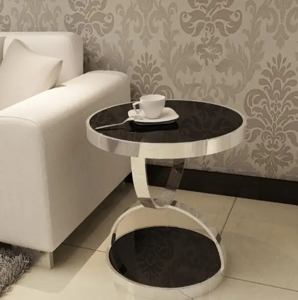 .Stainless steel gold round a few. Phone gold-plated tempered glass sofa a few light luxury casual coffee table. .Stainless steel gold round a few. Phone gold-plated tempered glass sofa a few light luxury casual coffee table.