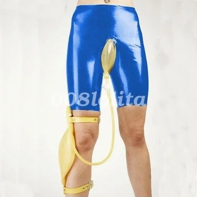 100% حار اللاتكس المطاط السراويل ملخصات الركبة-طول مجموعة كيس بول حجم XXS-XXL