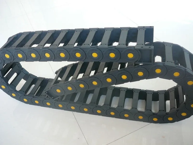 56X250mm Black Plastic Towline of Cable Drag Chain for cnc machines