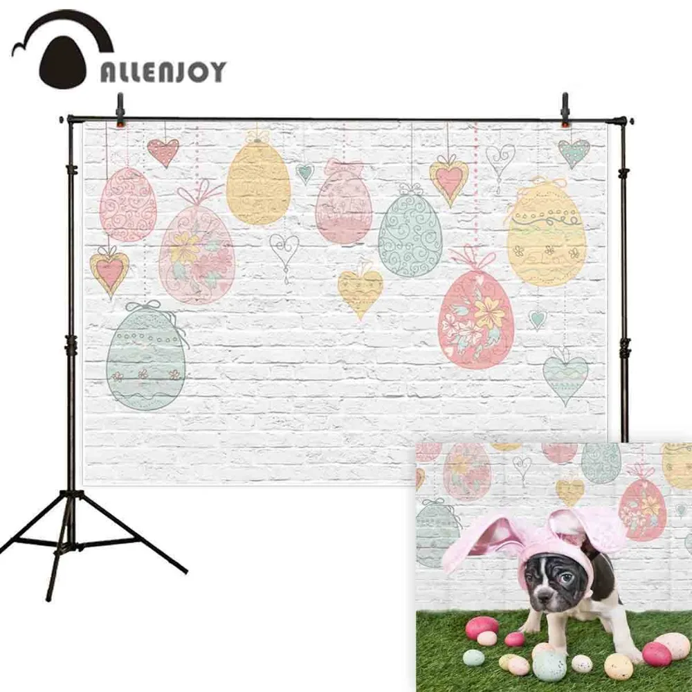 

Allenjoy backgrounds for photo studio easter egg brick wall baby kid photography backdrop photophone photobooth shoot prop