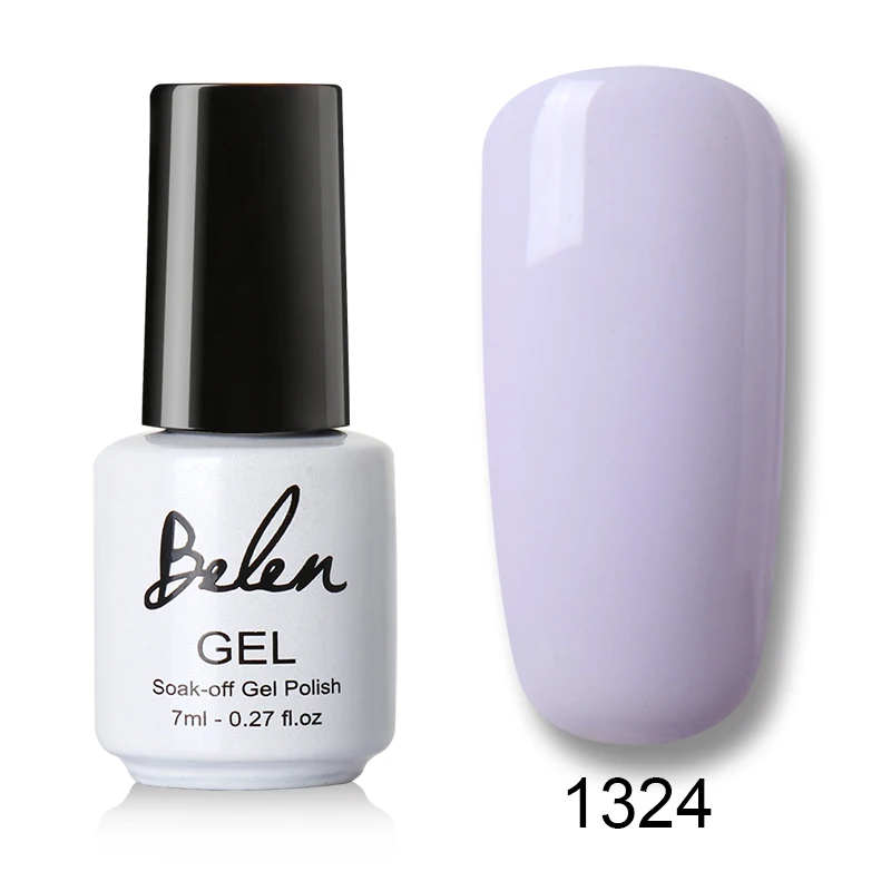 Belen 7 мл Лак для ногтей великолепного цвета Гель-лак для ногтей Vernis полуперманентный Гель-лак впитывающий лак для ногтей Гель-лак - Цвет: 1324
