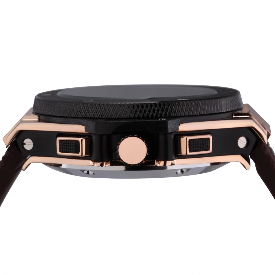 MEGIR Cycling Chronograph Men Sport Watches Men's Quartz Auto Date Clock Top Brand Luxury Man Rose Gold Watches relojes hombre