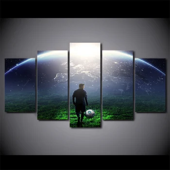 

5 Pcs/Set HD Printed Canvas Art Soccer Match Painting Wall Pictures for Living Room Modern Painting Free Shipping