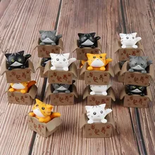 4 шт./компл. садовый Декор Пластиковые DIY микро аксессуары для ландшафтного дизайна мини кошка сад украшения микро пейзаж украшения Ремесло