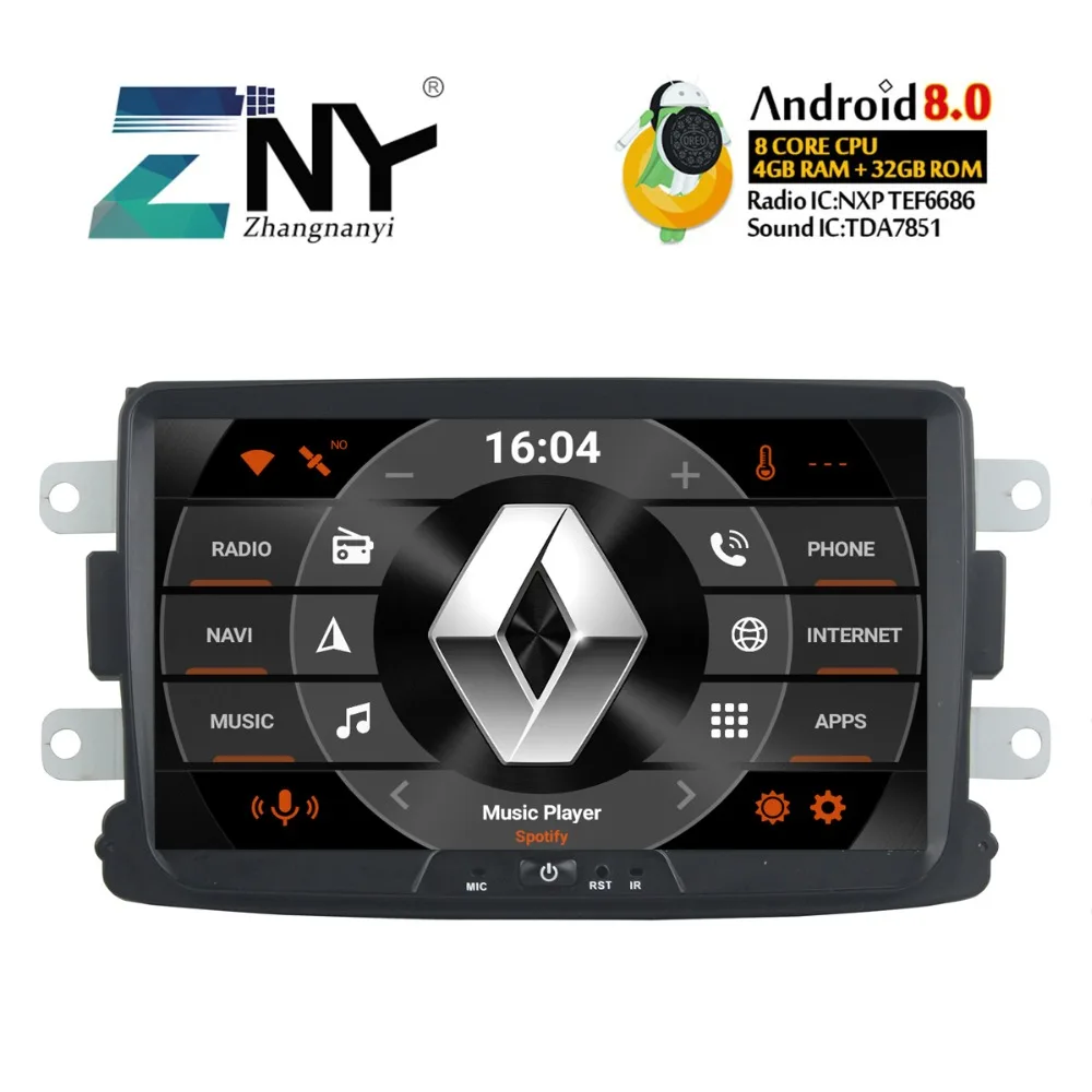 4GB 8" IPS Android 8.0 Car Stereo For Renault Duster Dacia Sandero