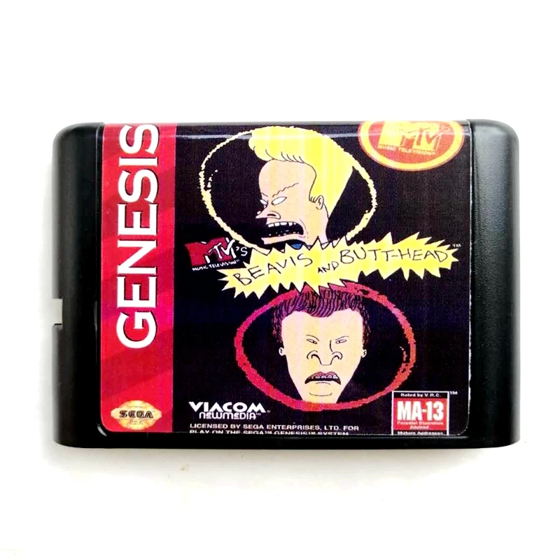 Карта памяти Beavis 16 бит для Sega Mega Drive 2 SEGA Genesis Megadrive | Электроника