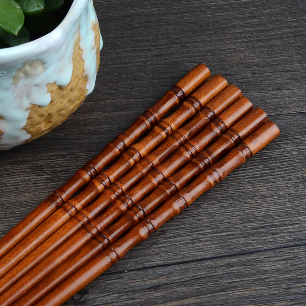 2 пары творческий натуральный ручной работы деревянные палочки подарок посуда палочки для еды кухня инструменты Пикник путешествия Кемпинг на открытом воздухе# SS