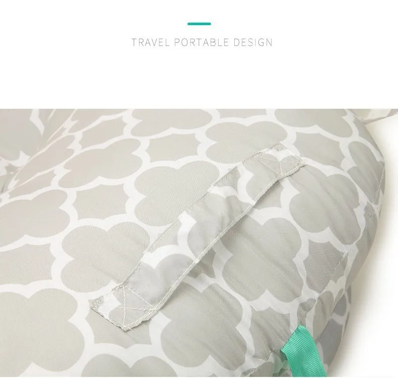 От 0 до 12 месяцев, серая переносная детская противоскользящая Подушка для сна для младенцев, безопасная Подушка для сна для новорожденных
