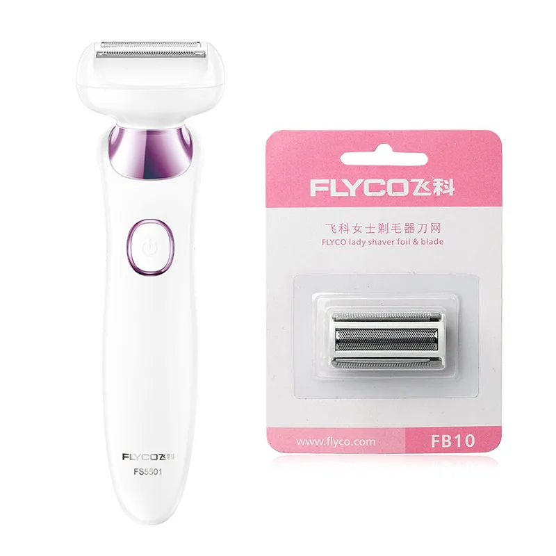 FLYCO Мокрый Сухой Женские бритвы женский эпилятор для бритья машина Женский удаление волос триммер-эпилятор для лица, бикини, тела, ног, подмышки - Цвет: Белый