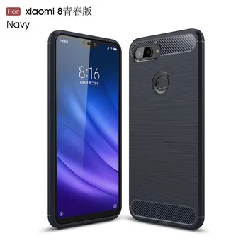 

Summer Cases for Xiaomi8 Lite Carbon Fiber heavy duty case for Mi8 Lite back cover DHL Free shipping 100pcs