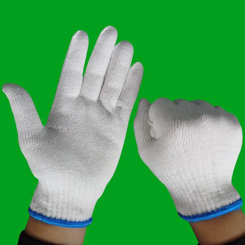 

1Pair/Lot Anti-cut Gloves Cotton Yarn Safety Cut-Resistant Glove Anti-stab Plastic Non-slip Protection Gloves Durable GST020