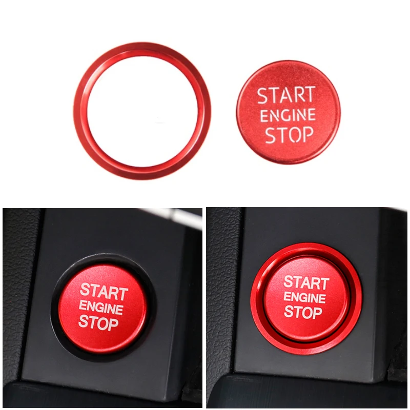 

For Audi A4 B9 A5 A6 A7 C7 Q5 8R Aluminum Alloy Car Start Stop Engine Button Ring Sticker Cover