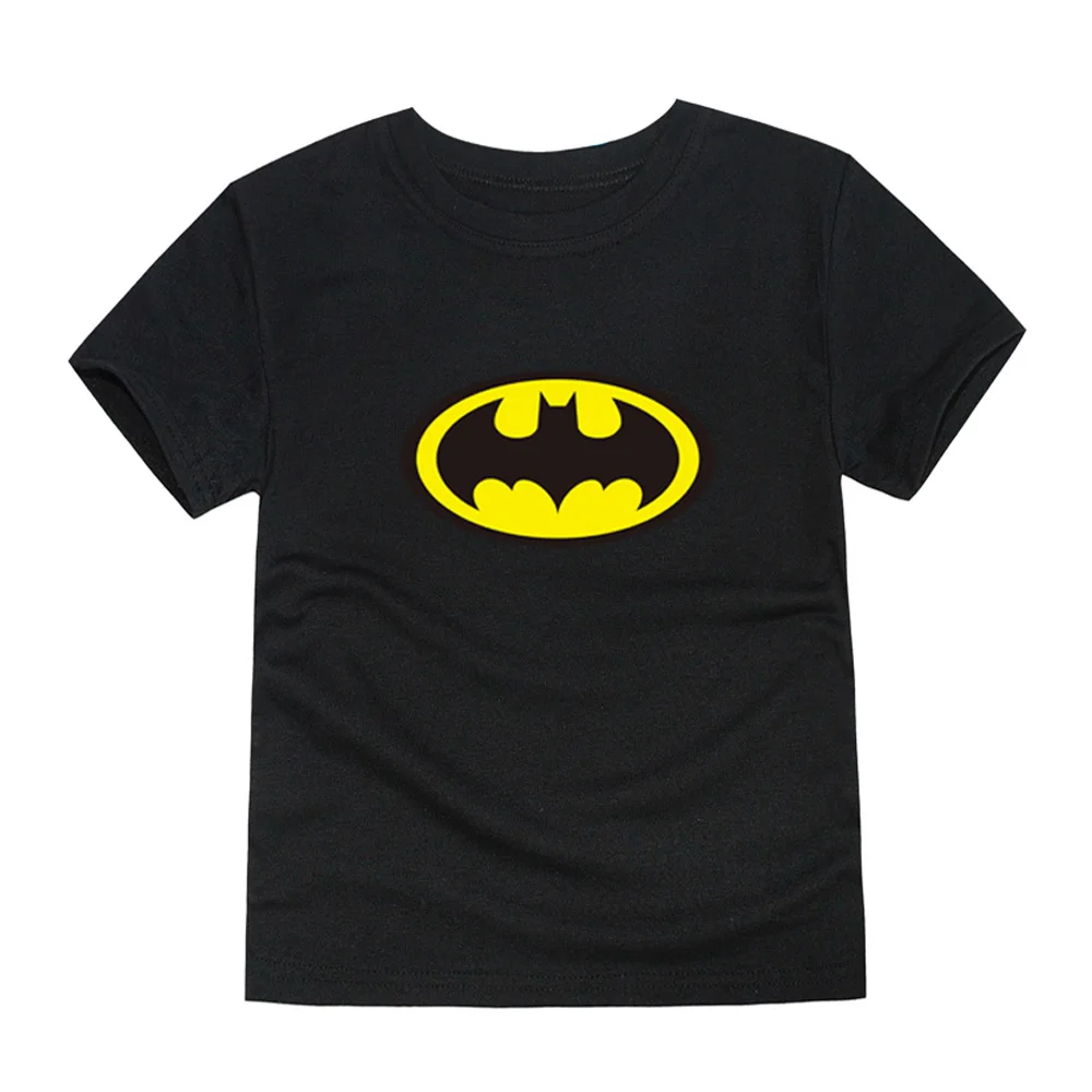 TINOLULING/Детские футболки Бэтмена для мальчиков и девочек, футболка с короткими рукавами с супергероем, летние детские топы с рисунками, детские футболки с принтом