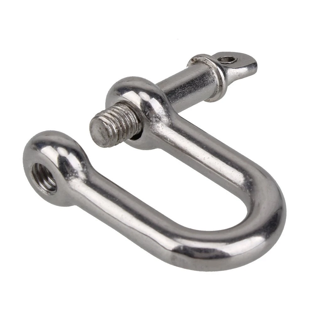 Grillete de acero inoxidable 304 con pasador de tornillo D estilo cade Grillete de acero inoxidable 304 con pasador de tornillo D estilo cade