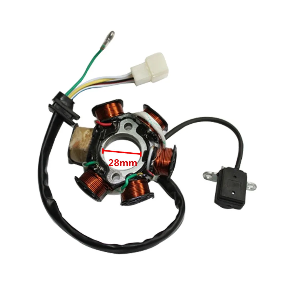 GOOFIT 6 палок 5 проводов наполовину волновой статор зажигания для GY6 50cc 70cc 90cc 110cc 125cc