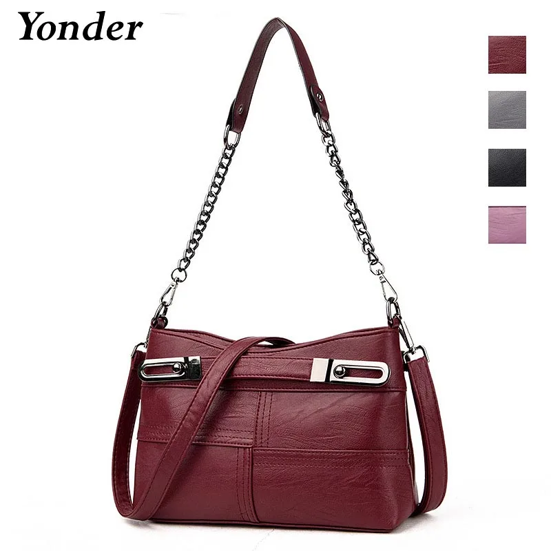 

Womens handbags ladies leather Small patchwork shoulder bags for women Chain crossbody messenger bags Tote hand bags autumn