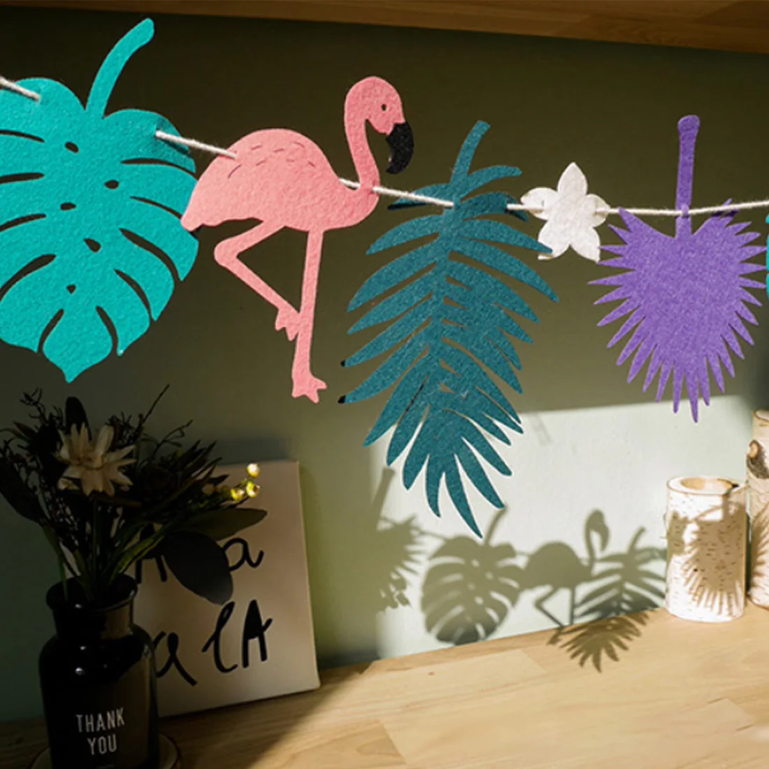 Good Flamingo And Pineapple Banner Bunting Summer Party Birthday Photo Prop Tropical Party Hawaiian Bundles Decor