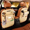 Car Seat back Storage Organizer Bag Universal PU Leather Multifunction 3